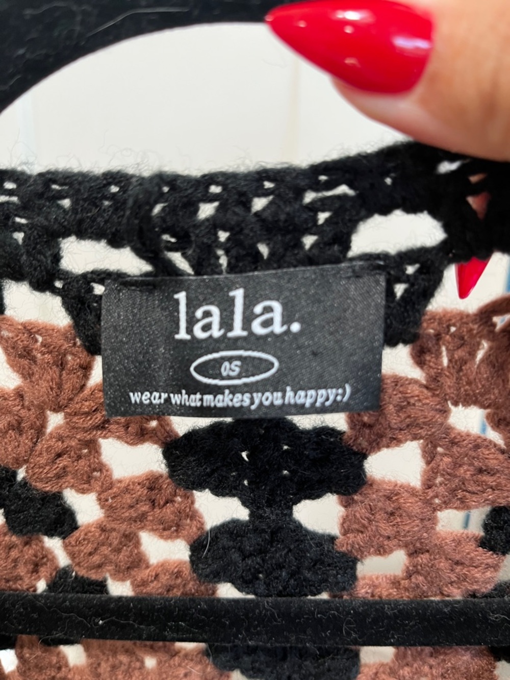 Dressed in Lala Oversized Granny Square Crochet Cardigan - Picture 4 of 5